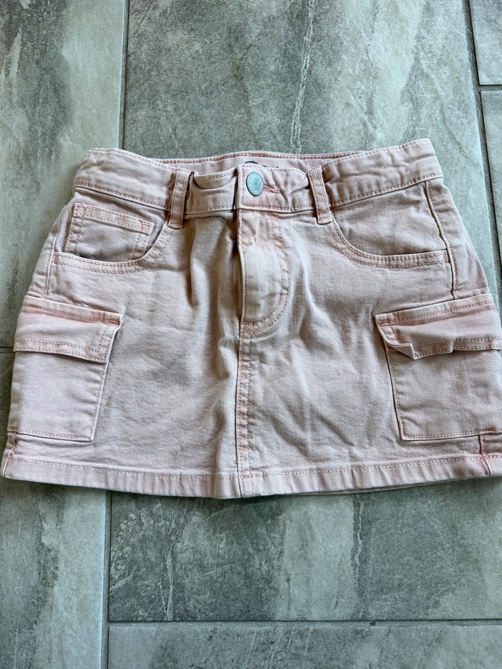 art class Pale Pink Cargo Denim Skirt